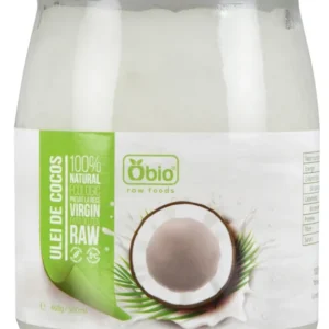 Ulei de cocos virgin presat la rece raw bio 460g/500ml Obio