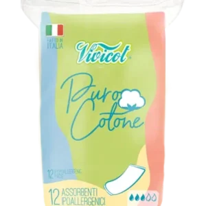 Absorbante fara aripioare din bumbac hipoalergenic 3 picaturi 12buc Vivicot