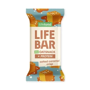 Baton proteic de ovaz cu caramel sarat bio 40g Lifebar