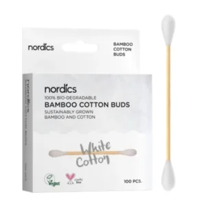 Betisoare din bumbac si bambus 100buc- alb Nordics