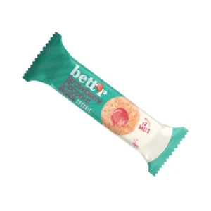 Bilute cu umplutura de capsuni si cocos bio 3 buc x 15g Bettr