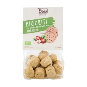 Biscuiti cu alune de padure bio 100g Obio