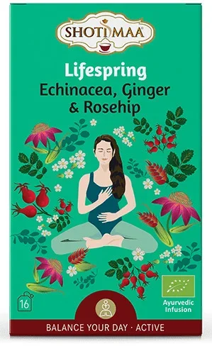 Ceai balance your day - lifespring - echinacea, ghimbir si macese bio 16dz x 2g 32g Shotimaa