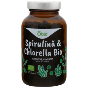 Spirulina si chlorella bio 375 tablete 150g  Obio