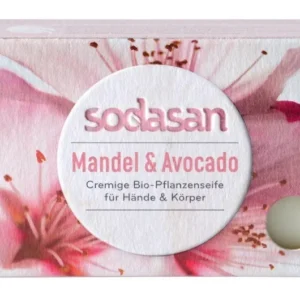 Sapun crema cu migdale si avocado ecologic 100g Sodasan