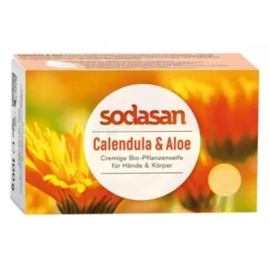 Sapun crema cu galbenele si aloe ecologic 100g Sodasan