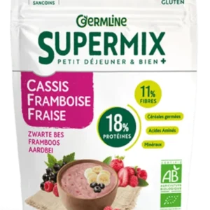 Supermix pentru mic dejun cu coacaze negre, zmeura si capsuni bio 350g Germline