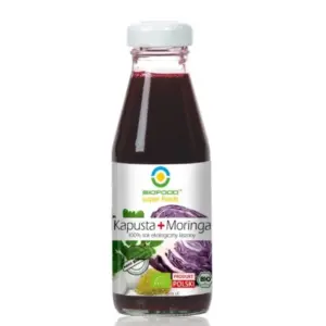 Suc de varza rosie lactofermentata si moringa bio 200ml Biofood
