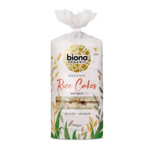 Rondele de orez integral expandat fara sare bio 100g Biona